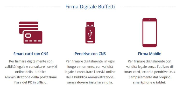 Firma Digitale su tessera FirmaFacile CNS Smart di Buffetti